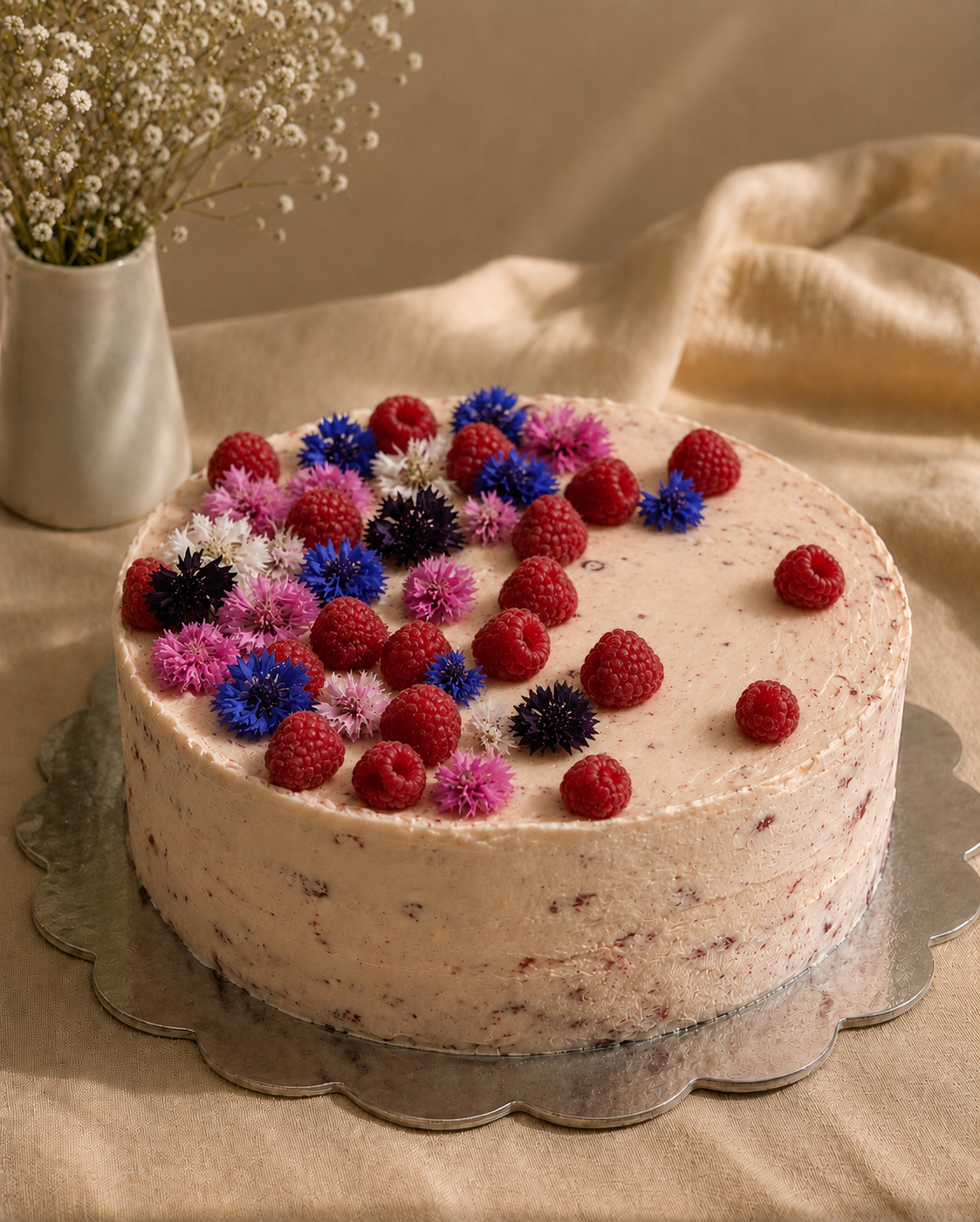 Vanilla Raspberry Cake