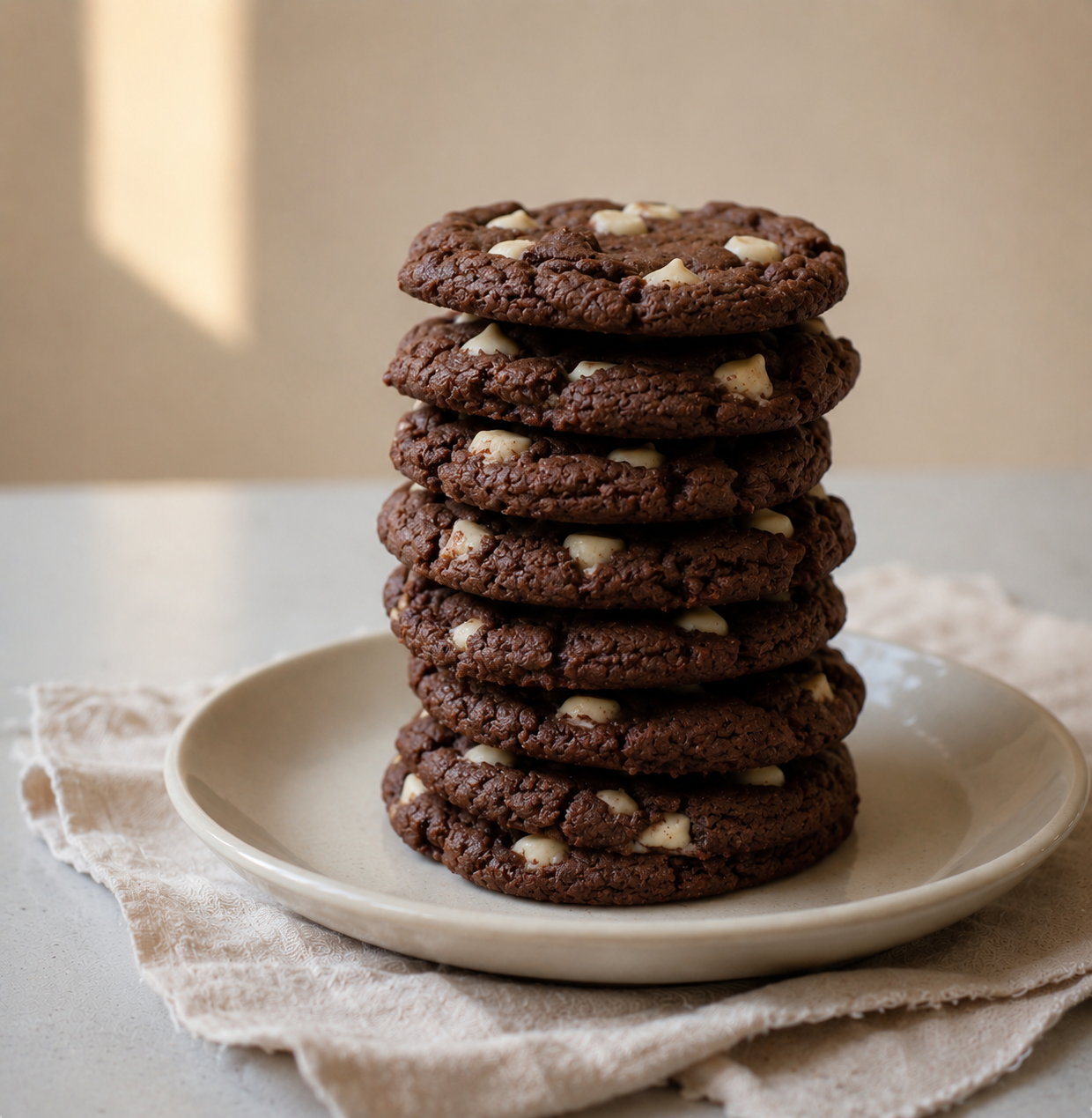Double Chocolate White Chip Cookies